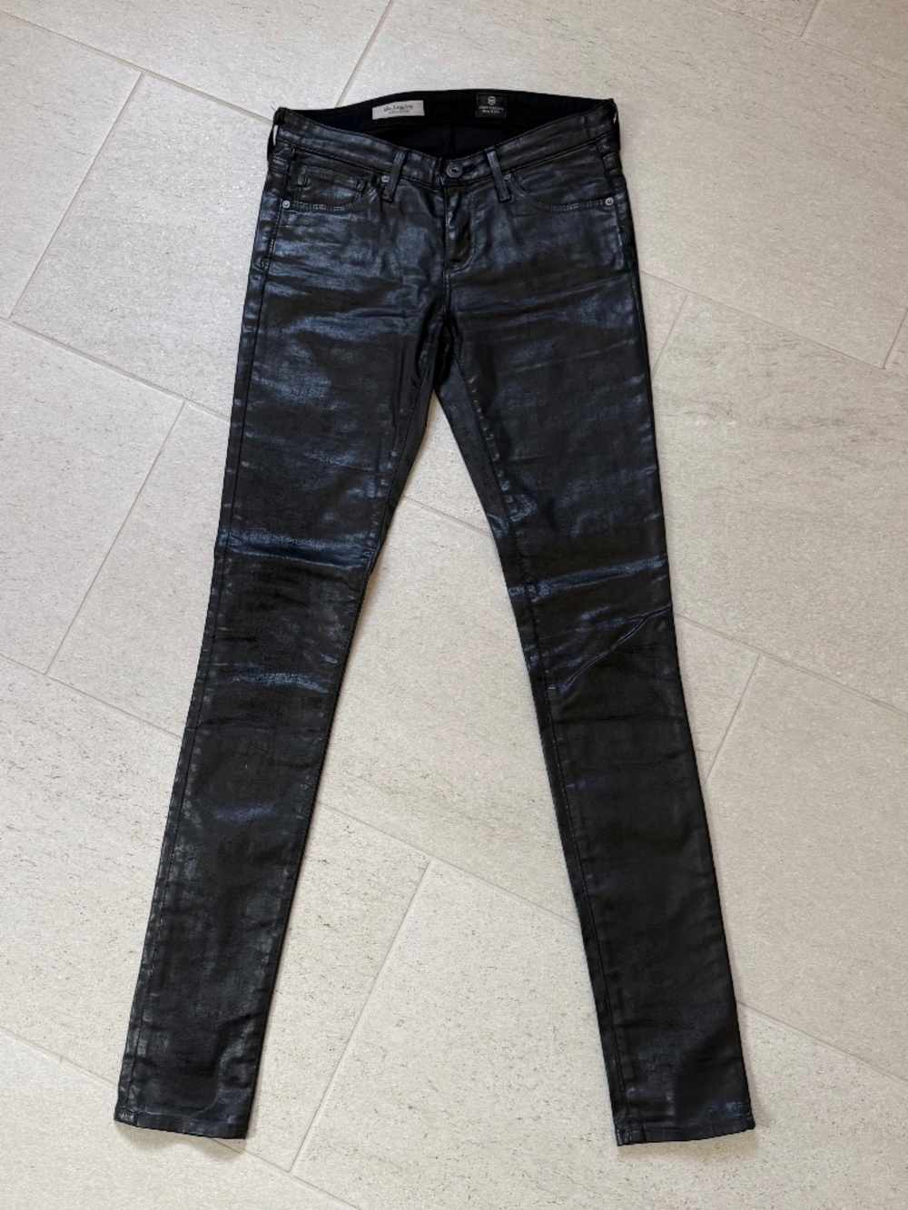 AG "LEATHER - LIKE" SKINNY JEANS MADE IN USA